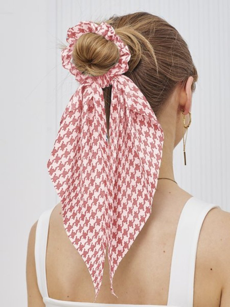 Royalfashion Hair elastic with checked ribbon Kratella