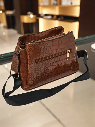 Patent Leather Small Women's Eco-Leather Bag Midnight Fern