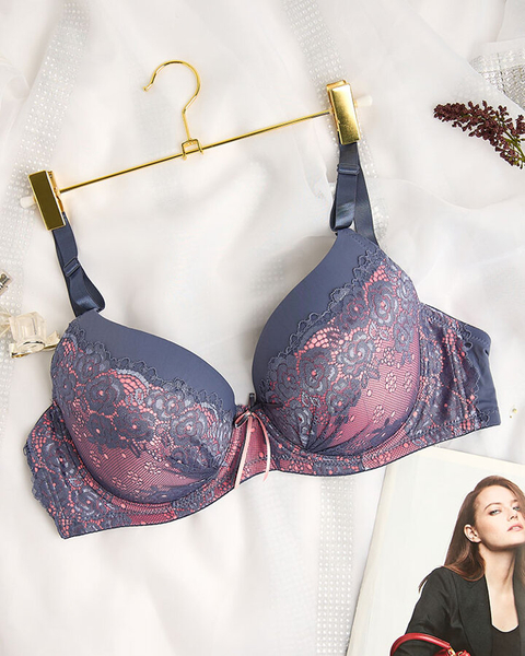 Royalfashion Women's bra decorated with lace