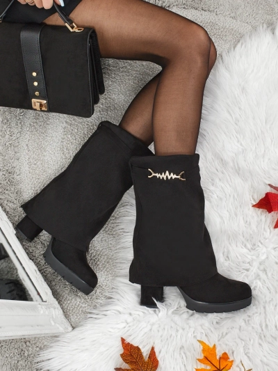 Luna Black Elegant Ankle Boots for Cold Days