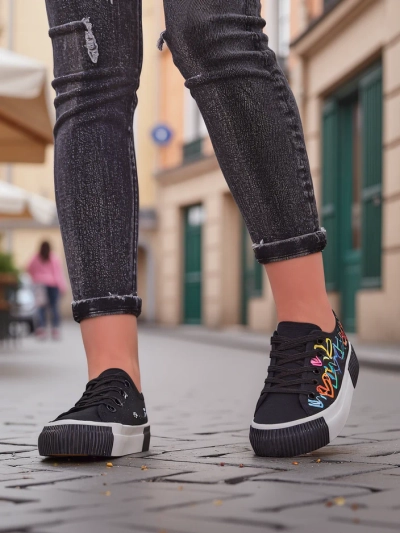 Royalfashion Women's sneakers with print Sercess