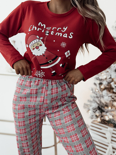 Royalfashion Red Christmas women's 2-piece pajamas