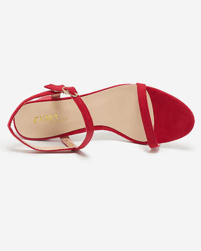 Red Usopi women's sandals on a post - Footwear