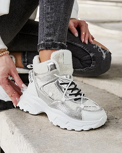 Royalfashion Kvinnors Sneakers med Varm Fodring Pieco