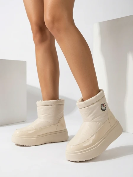 Royalfashion Женские сапоги-слипы кремового цвета Ademra