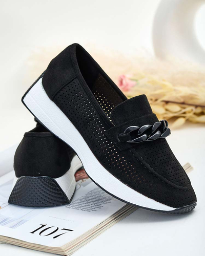 Royalfashion Läbipaistvad naiste mokassinad ketiga Isolla