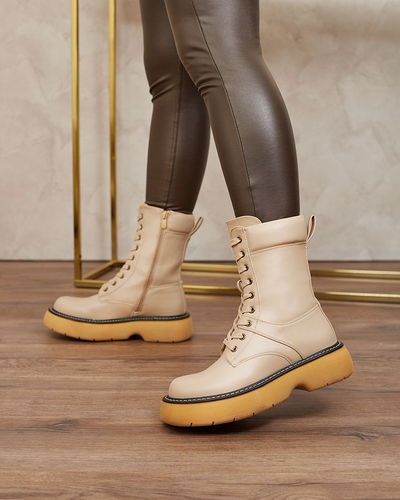 Royalfashion Beežid naiste pitssaapad kindla tallaga Diret