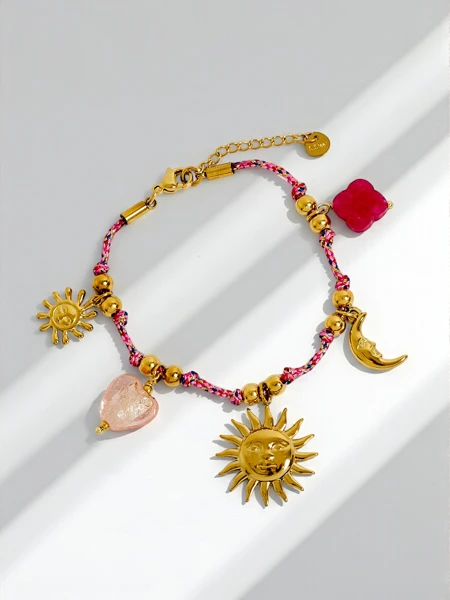 Solaria Lunae Aurelia Necklace – with sun and moon charms