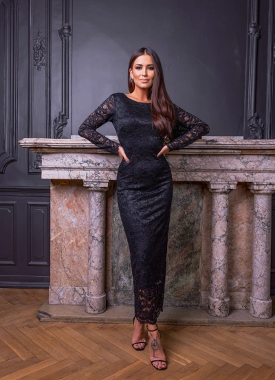 Royalfashion Women's lace midi dress