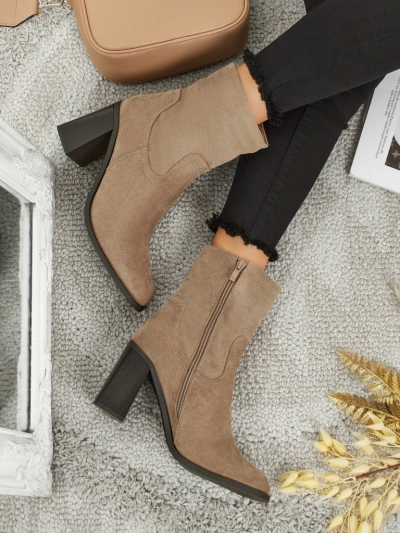 Women's Rune Fast Faux Suede Heeled Ankle Boots