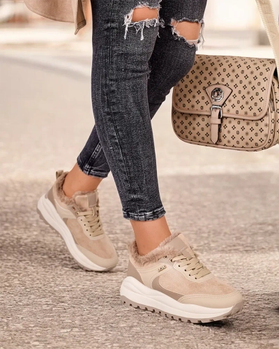 Royalfashion Women's Ruffi Insulated Sneakers