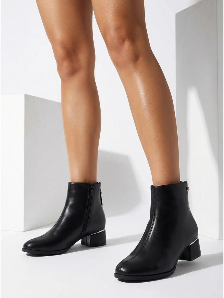 Women's Arshinea Faux Leather Heeled Ankle Boots