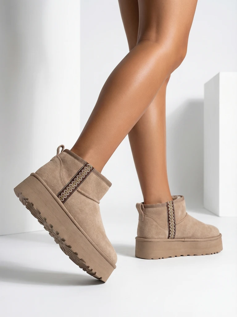 Royalfashion Trykt støvler kvinder sne støvler stil Haluzi