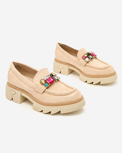 Royalfashion Мокасины с разноцветными камнями Sariner