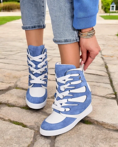 Royalfashion Women's sporty boots on a Pamstinsa heel