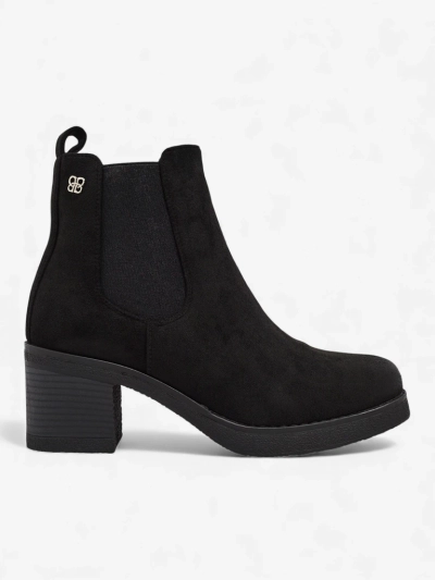 Women's eco-suede ankle boots on a block heel Arsh