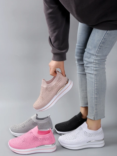Royalfashion Naiste sportlikud slip-on jalanõud rhinestone'idega Ceromie