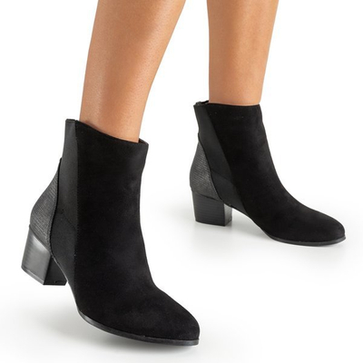 Black boots with low heels Fuller - Footwear