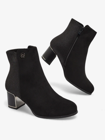 Women's Arshin eco-suede ankle boots with block heel