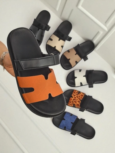 Royalfashion Women's eco-leather slip-on sandals FlexiComfi