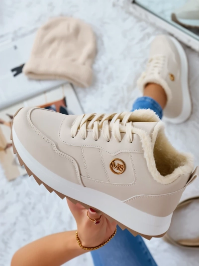 Royalfashion Warmed women's sneakers with fur Casot