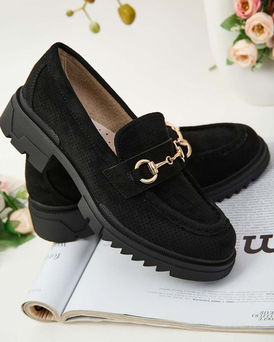 Royalfashion Women's openwork moccasins with chain Imerila