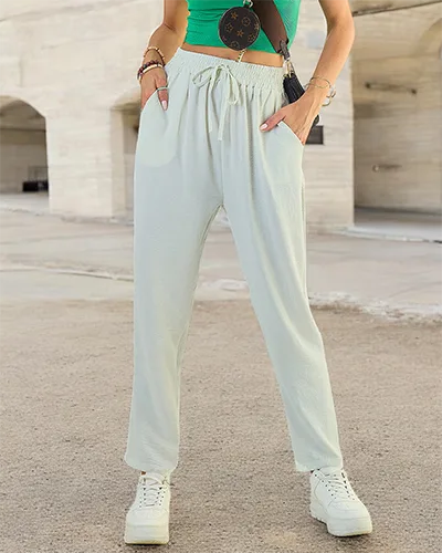 Royalfashion Женские широкие брюки из ткани
