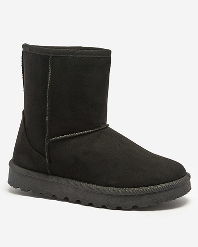 Women's insulated eco-suede snow boots in black Xetik - Footwear