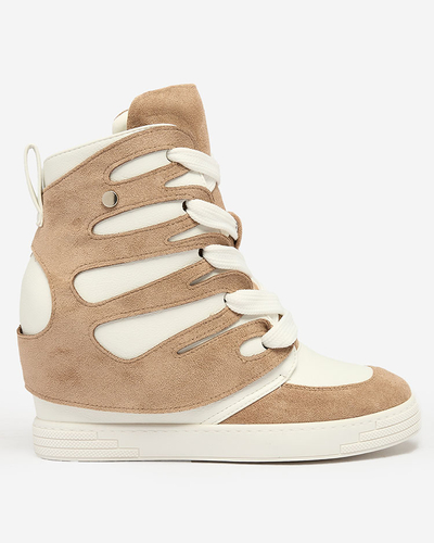 Royalfashion Light brown Pamstinsa women's sporty boots on heels