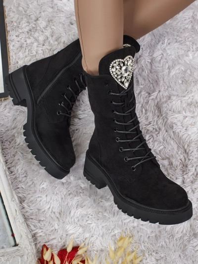 Emelune Eco Suede Lace-up Women's Ankle Boots