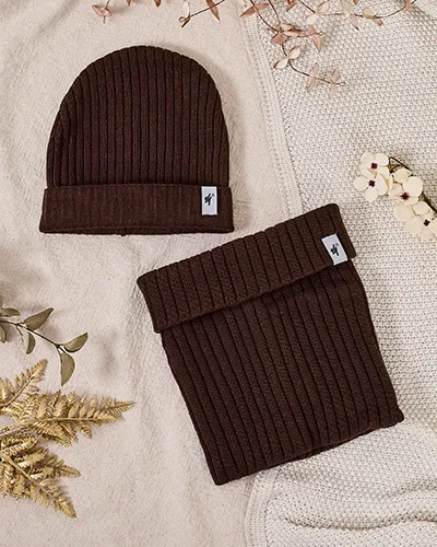Royalfashion Winter set universal - beanie hat with neck gaiter