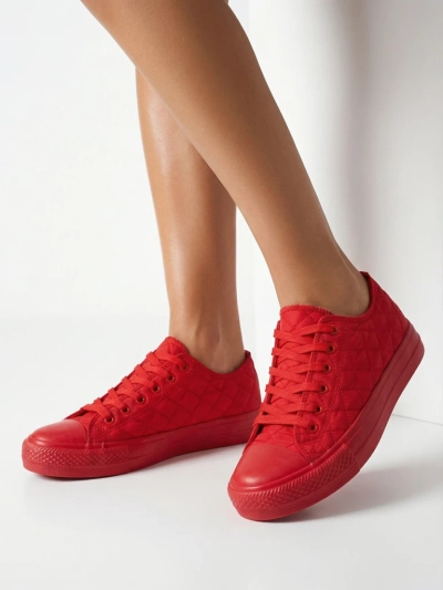 Stella Women's Red Fabric Sports Summer Sneakers