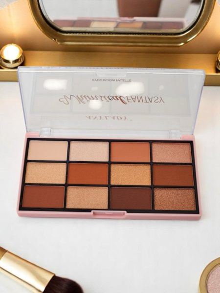 ANYLADY 12 lauvärvi palett sädelevate ja mattide toonidega Golden Chocolate Fudge