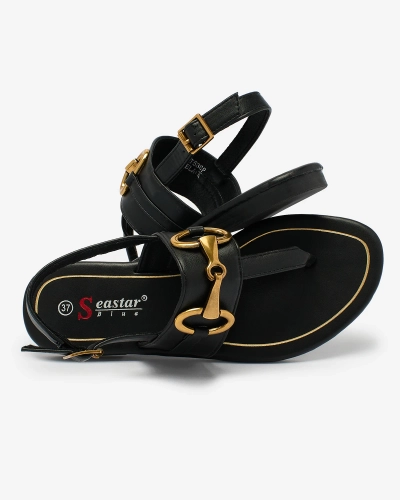 Royalfashion Naiste flip flop sandaalid mustad Imonel