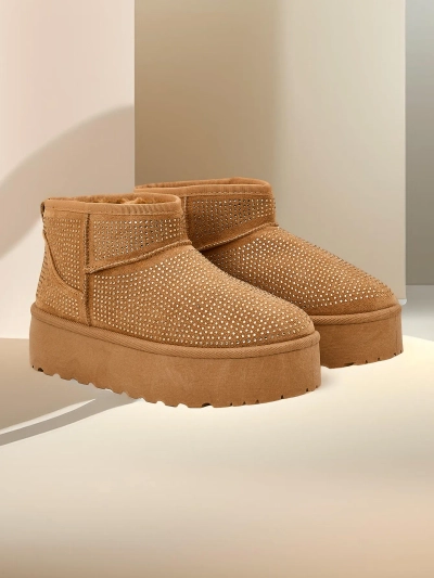 Royalfashion Beige women's snow boots a'la UGGs Corob