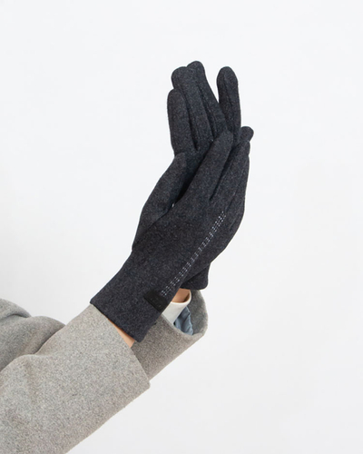 Royalfashion Gray women's fabric gloves