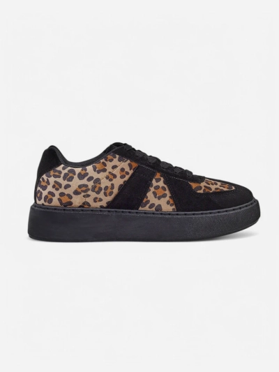 Royalfashion Women's sporty sneakers with a leopard print Big Cat