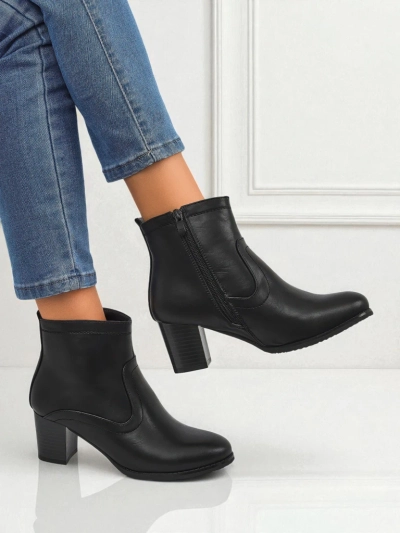 Women's eco-leather heeled ankle boots Lunar Crest