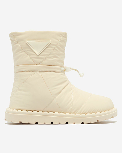 Naiste kreemikas tikitud lumesaapad lamedal tallal Ferri - Jalatsid