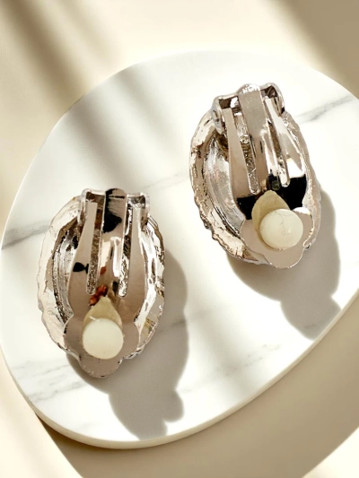 Royalfashion Women's clip-on earrings with cubic zirconia