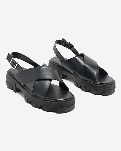 Black women's sandals on a thick sole Denidas - Shoes