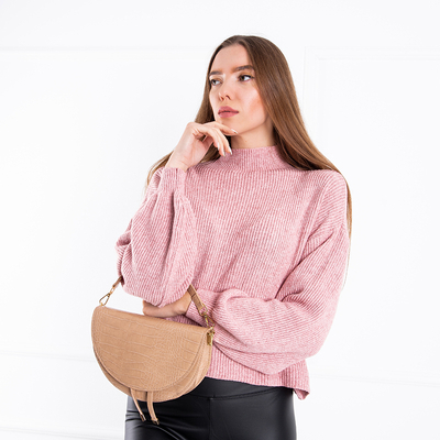 Light pink turtleneck sweater Clothing