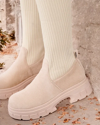 Royalfashion Naiste Umigg slip-on põlvekõrgusesaapad