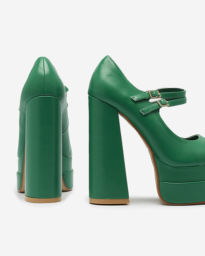 Rohelised naiste kõrged stilettpumbad Edisa - Jalatsid