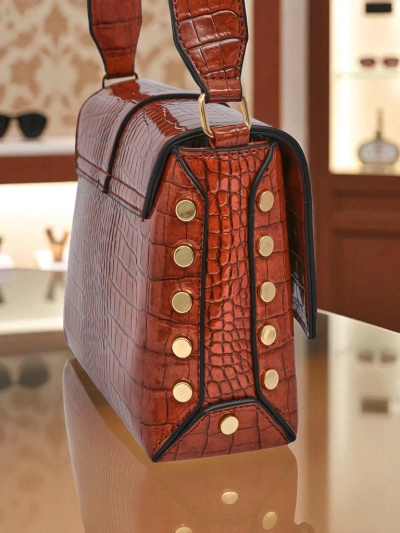 Royalfashion Лакированная маленькая женская сумочка из экокожи Velia Crest