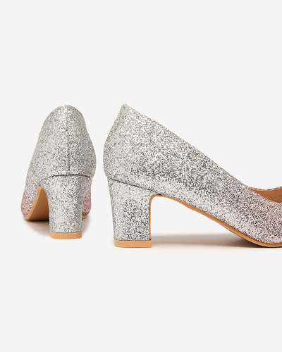 Royalfashion Silver-pink women's Yapunni stiletto pumps