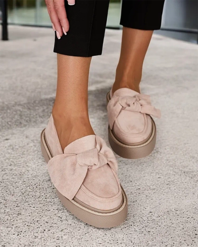 Royalfashion Women's half shoes with bow Eriz