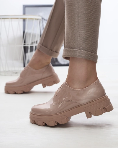 Розовые лакированные женские полуботинки Delgor- Footwear