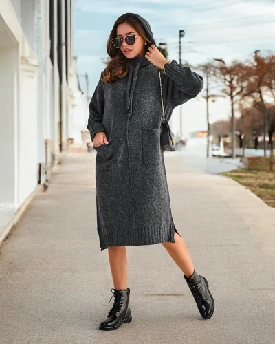 Длинное платье-свитер для женщин Royalfashion