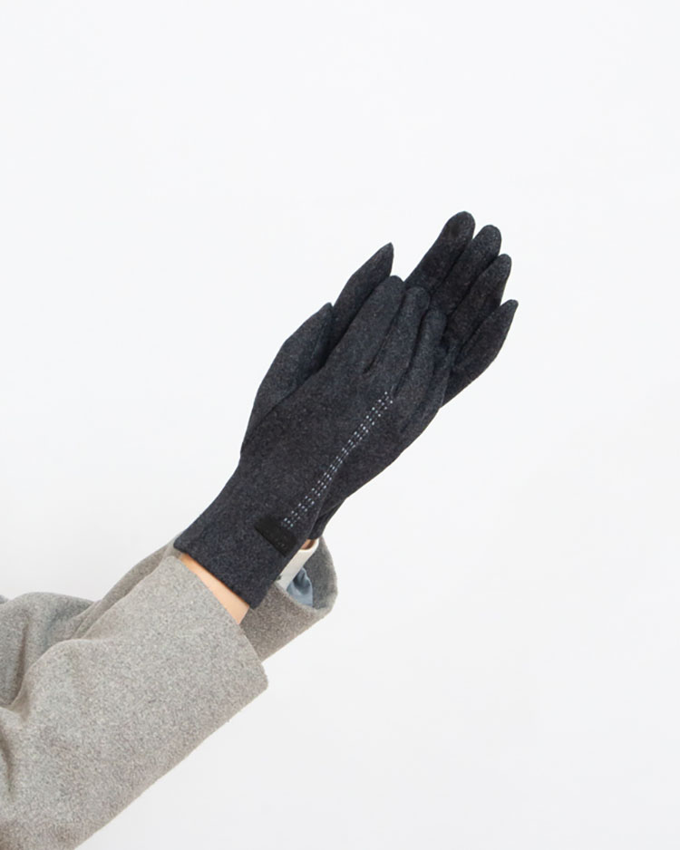 Royalfashion Gray women's fabric gloves